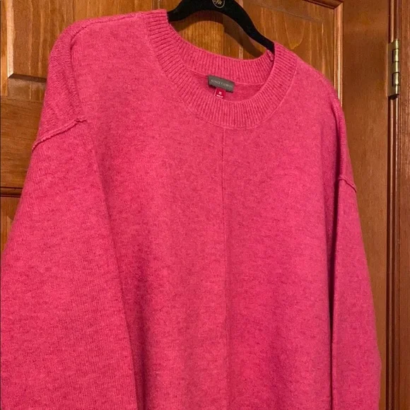 Vince Camuto Pink Crew Neck Sweater Cozy Knit - Picture 6 of 8